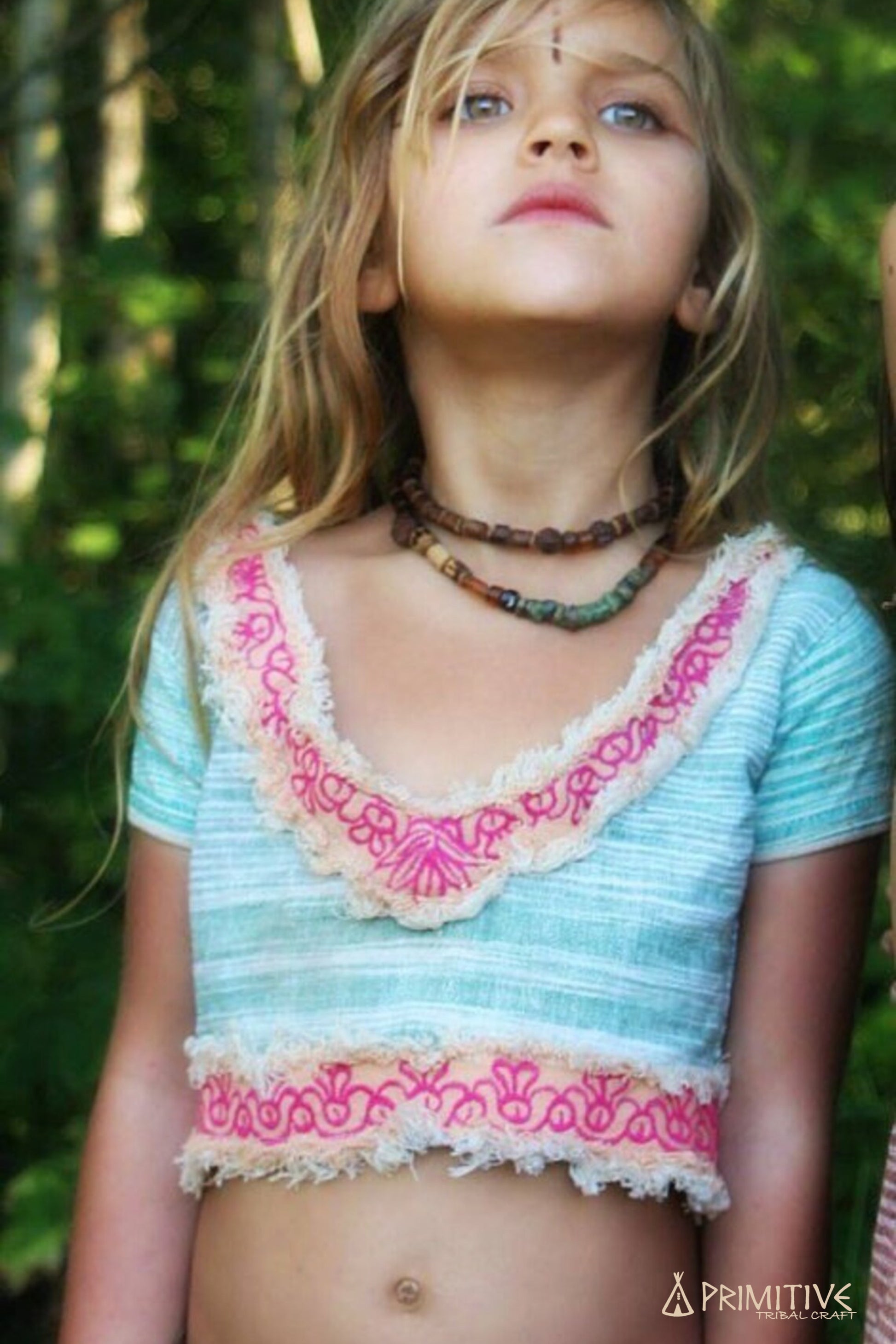 Tribal Sari Top For Girls ⋙ with Hand Embroidery ⋘