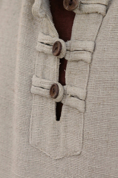 Shirt with Hoodie ~ Handwoven Raw Silk