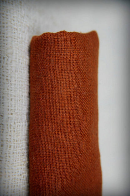 Sleeveless Long Maroon Dress ⋙ Handwoven Raw Silk