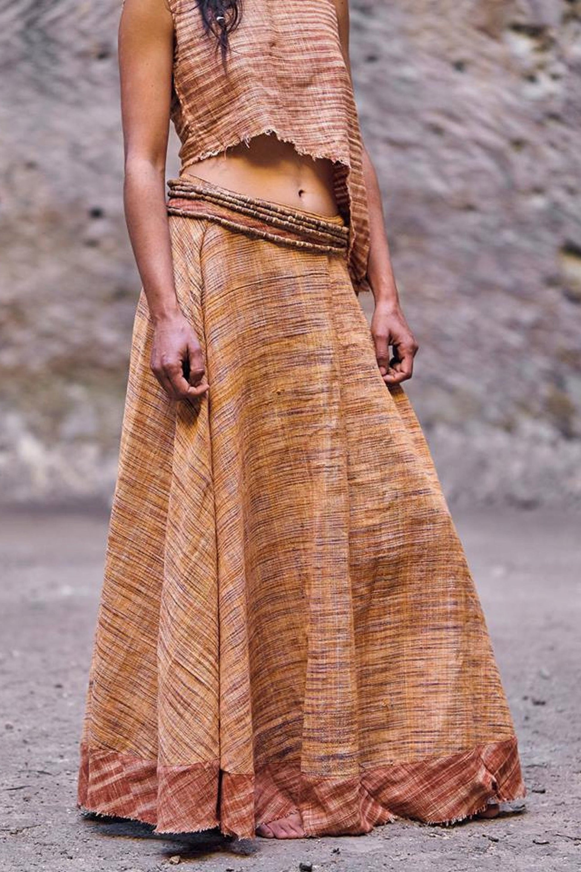 Wide Bell Skirt ~ Khadi Cotton