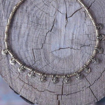 Tribal Brass Beaded Arrows Necklace