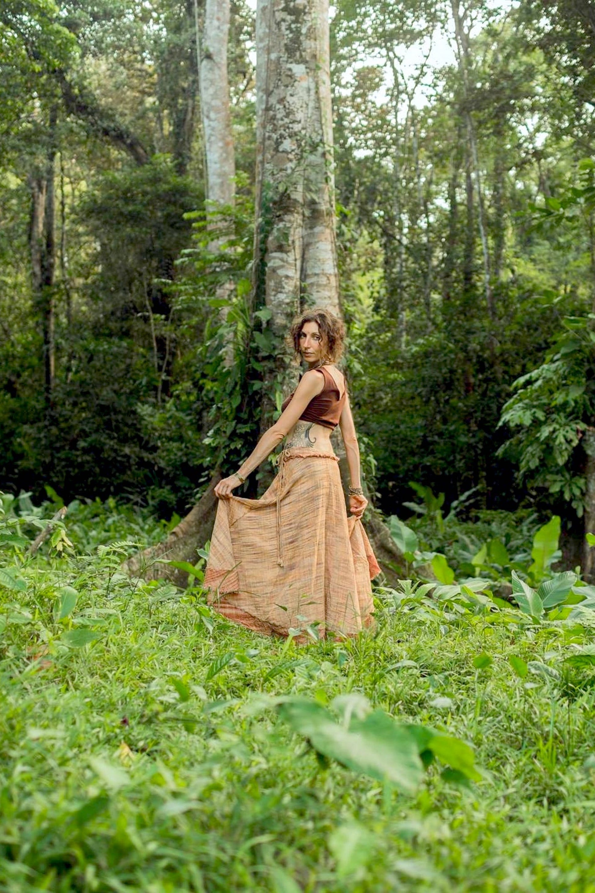 Wide Bell Skirt ~ Khadi Cotton