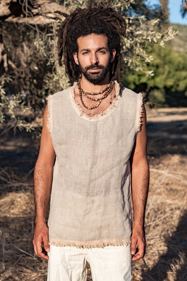 Plage Linen Sleeveless シャツ EILEEN FISHER Puckered Organic-Linen Sleeveless Shirt | Garnet Hill