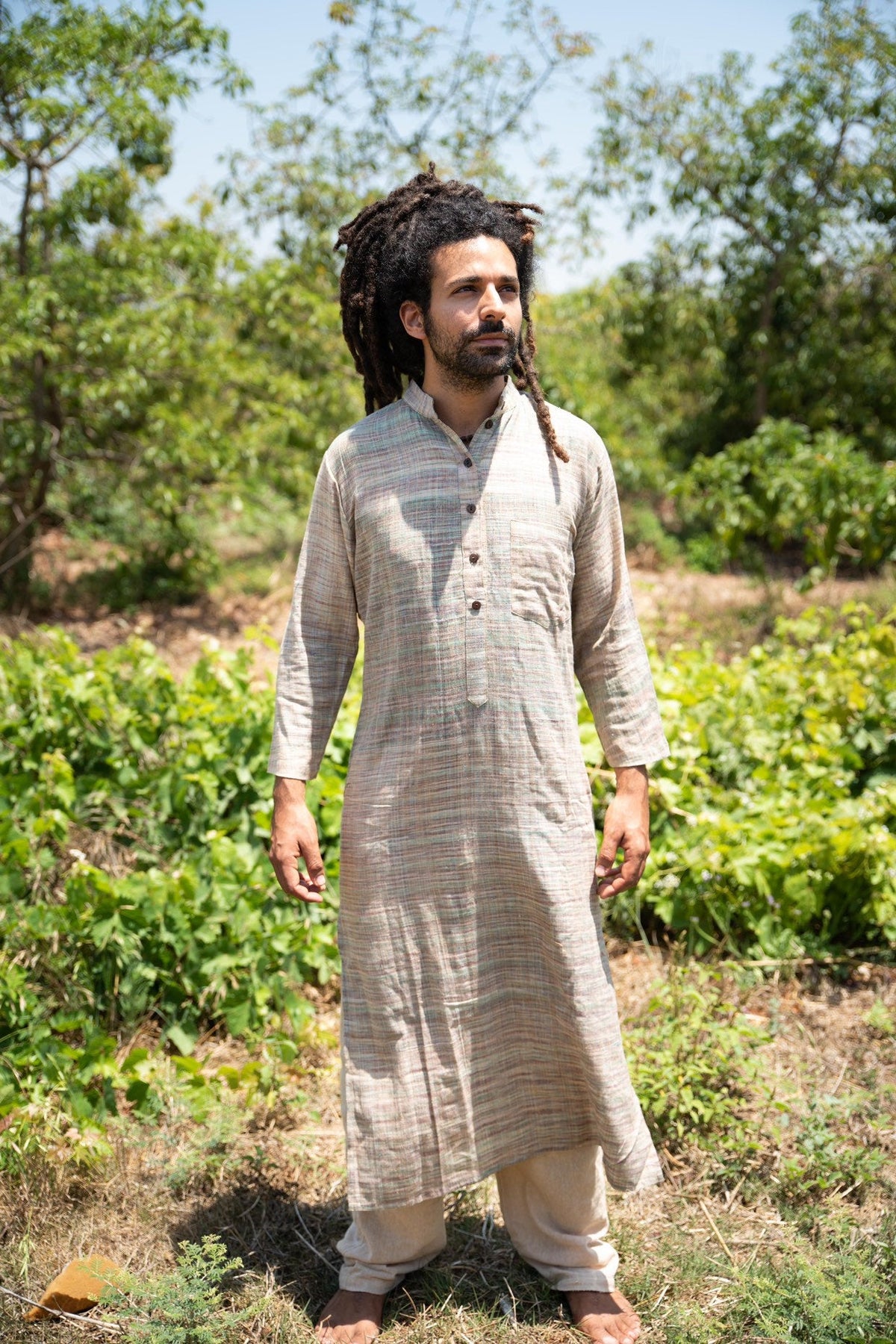 Full Length Kurta ⋙ Handwoven Khadi Cotton