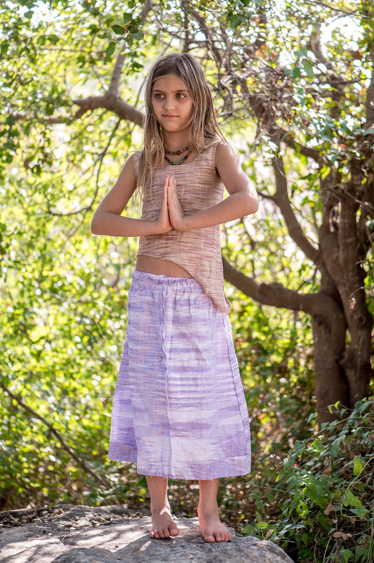 Earth Fairy Girls Skirt ๑⋙ Handwoven Khadi Cotton