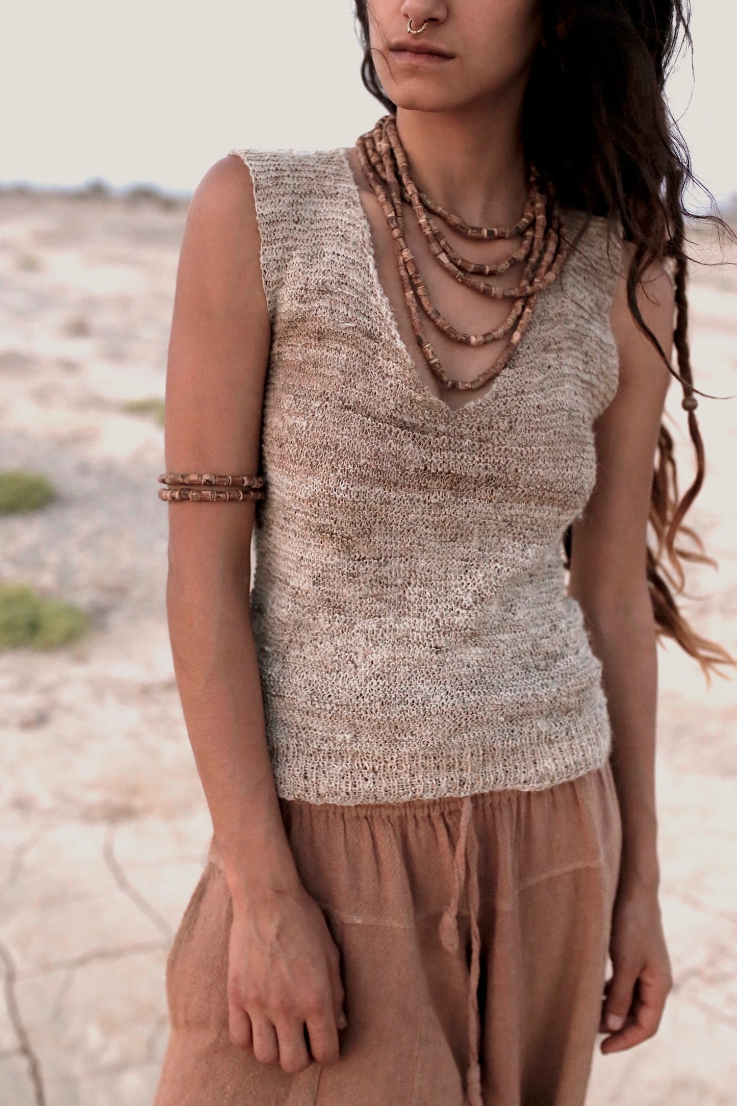 Nettle Yarn Knitted Top