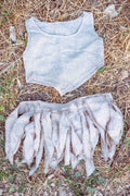 Natural Magic Leaves Outfit >>~•》 Pixie Skirt / Belt For Children + Earthy Pointy Girl Top >>~•》