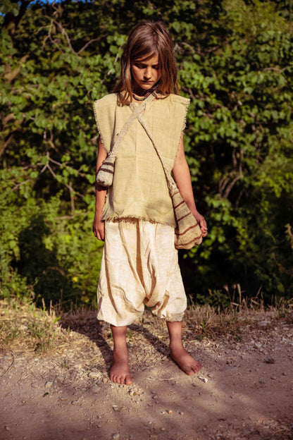 ~ 25% SALE ~ Earth Children Frayed Poncho ⋙⋘ Handwoven Hemp Cotton