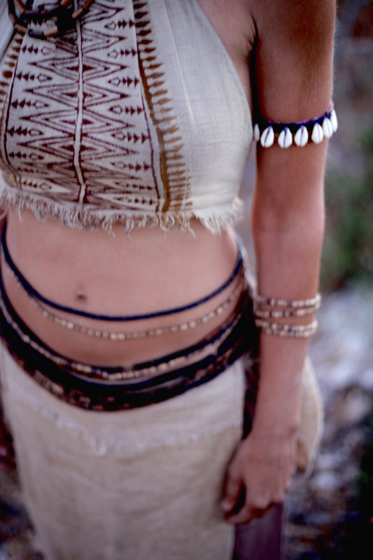 Karnataka Tribal Shell Anklet • Armband • vintage tribal